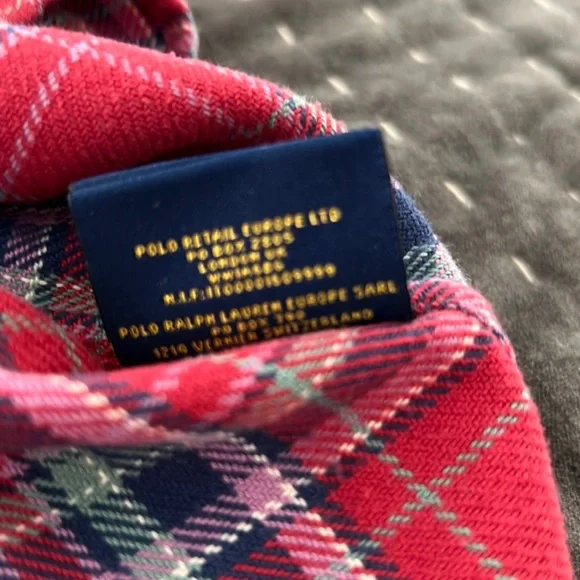 Rugby by Ralph Lauren Plaid Multicolor Cotton Flannel Top. Size 12 Slim Fit - Picture 8 of 8